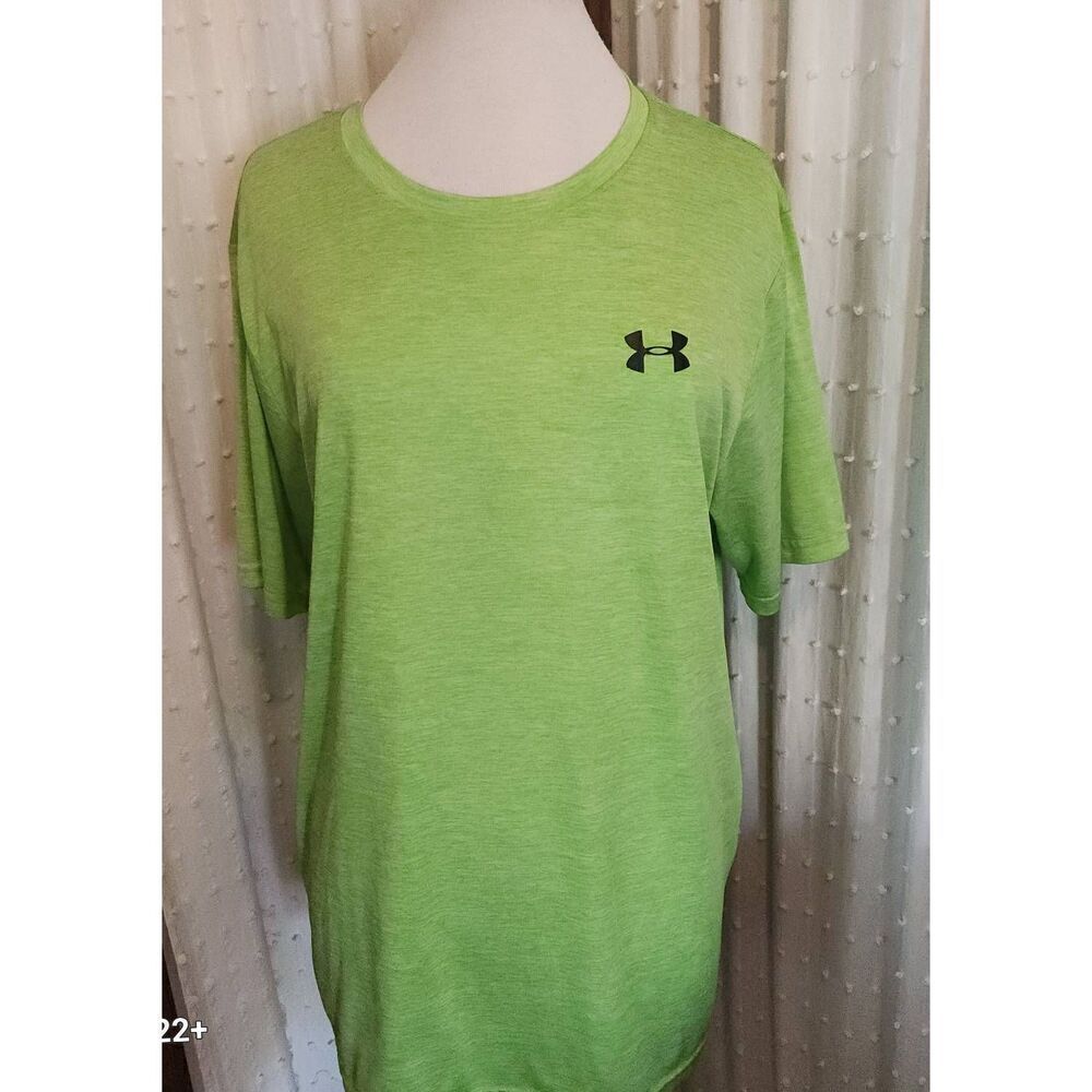 A15  Under Armour lime green athletic top, plus size